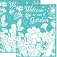 thumbnail image 1 of 2 plantillas autoadhesivas de 28 x 22 cm (11 x 8,6 pulgadas) para serigrafía con diseño de girasoles y temática primaveral. Plantillas de malla reutilizables para transferencia., 1 of 9