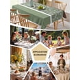 thumbnail image 5 of Sage Green Brown Flowers Table Cloth, Classic Botanical Art Elegant Waterproof Tablecloth for Rectangle Tables, Reusable Washable Fabric Table Cover for Restaurant Kitchen Dining Tables 60"x120", 5 of 6