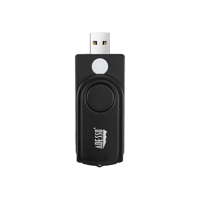 Adesso SCR-200 Lecteur de Carte à Puce pour Carte d'Identité, Carte de Crédit, SD, Micro SD, SIM et M2