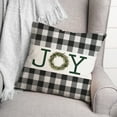 thumbnail image 3 of Creative Products Joy Wreath Green 18x18 Spun Poly Pillow, 3 of 3