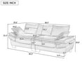 thumbnail image 3 of 80" Loveseat Sofa, Comfy Upholstered Cloud Couches with 2 Pillows and Double Layer Cushion for Bedroom, Living Room, Apartment, Gray, 3 of 9