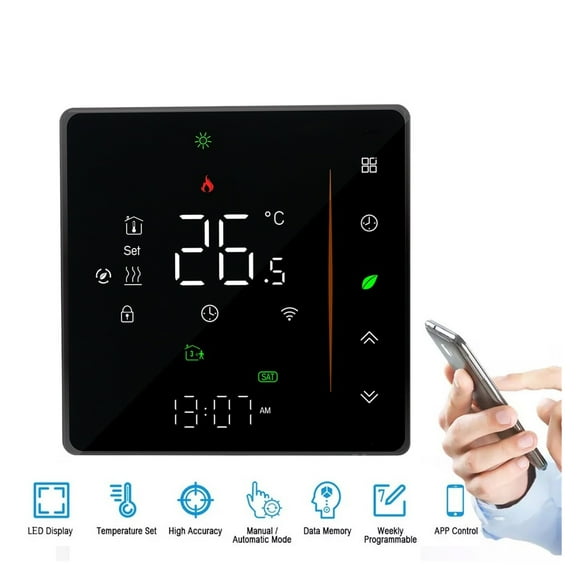 WiFi Smart Thermostat Temperature Controller For Electronics/Water/Gas Boiler Floor Ground Heating Works ,Easily DIY