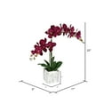 thumbnail image 2 of Vickerman 22" Artificial Potted Real Touch Dark Purple Phalaenopsis Spray., 2 of 2