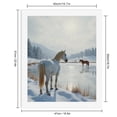 thumbnail image 2 of Paint by Numbers Kit for Adults, Horse Snow Landscape Reflection Winter Paint by Numbers, Easy Paint by Numbers Kit for Adults Beginner, DIY Adult Paint by Number Kits on Canvas, Home Decor, 2 of 7