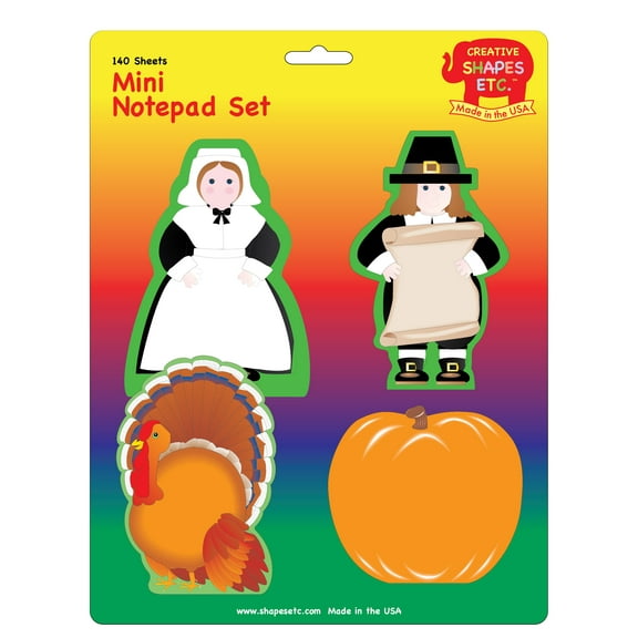 SHAPES ETC. Mini Notepad Set - Thanksgiving