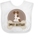 thumbnail image 3 of Inktastic Brittany Spaniel Puppy or Dog Girls Baby Bib, 3 of 4