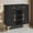 Black, variant on Barber Entryway Storage Cabinet with 2 Drawers and 2 Doors, 2 Open Shelves, Wood Accent Cabinet for Living Room, Black