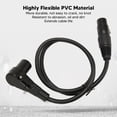thumbnail image 3 of XLR To XLR Cable, 2.5ft XLR Balanced Wire 3 Pin Elbow Straight Plug  For Microphone For Mixer, 3 of 8