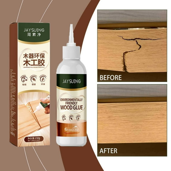 UUHYTG Multi-Purpose Wood Glue, Heat and Water Resistant for Furniture Repair, Quick Drying Strong Bond, Safe for Indoor and Outdoor Wood Projects, 150ml