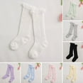 thumbnail image 3 of Windfall Knee High Socks Newborn Infants Toddlers Girls Tube Ruffled Uniform Long Stockings Newborn Infant Toddler Baby Girl Boy Above Knee Summer Socks Warmer Stockings, 3 of 7