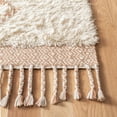 thumbnail image 3 of SAFAVIEH Casablanca Ariana Geometric Wool Shag Area Rug, Rust/Ivory, 5' x 8', 3 of 9