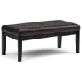 thumbnail image 1 of Atlin Designs Banc Ottoman Capitonné en Similicuir Noir, 1 of 6