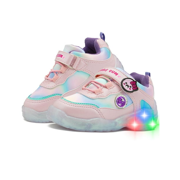 Tenis Luces Niña Bubble Gummers® Emogi Moda Colo Rosa rosa 21