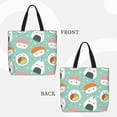 thumbnail image 3 of Xecao Kawaii Sushi for Tote Bag: spacious with inner pockets, ideal for work, shopping, or travel., 3 of 9