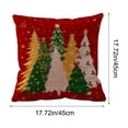 thumbnail image 3 of Luoshdecor Christmas Pillow Covers 18x18 in,Xmas Gift, Farmhouse Winter Watercolor Christmas Tree Stars Pillow Case for Sofa Couch Decoration, 3 of 6