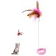 thumbnail image 1 of Cat Teaser Wand Toy Silicone Adjustable Collar, Feather With Bell, Interactive Cat Teaser For Indoor Cats Kittens Pink, 1 of 5