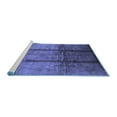 thumbnail image 2 of Ahgly Company Machine Washable Indoor Square Oriental Blue Industrial Area Rugs, 5' Square, 2 of 4