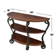 thumbnail image 3 of Simple Relax Wooden Sofa Table With Metal Frame in Brown Cherry Finish, 3 of 5