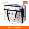 thumbnail image 4 of Bolsas de almacenamiento de ropa Lifewit, 40 L, plástico transparente, paquete de 4, 4 of 9