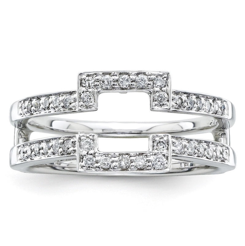 Kevin Jewelers 14k White Gold Diamond Ring Guard