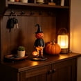 thumbnail image 6 of Vintage Witch Pumpkin Figurine with LED Lantern Striped Legs Resin Tabletop Decor for Halloween Fall Autumn Virelaxpo, 6 of 9