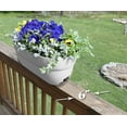 Bloomers Railing Planter with Drainage Holes 24" Weatherproof Resin