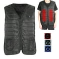 thumbnail image 3 of 3-Level Heat Control USB Heated Vest, Black XXL, Electric Thermal Warm Jacket for Outdoor Comfort, 3 of 8