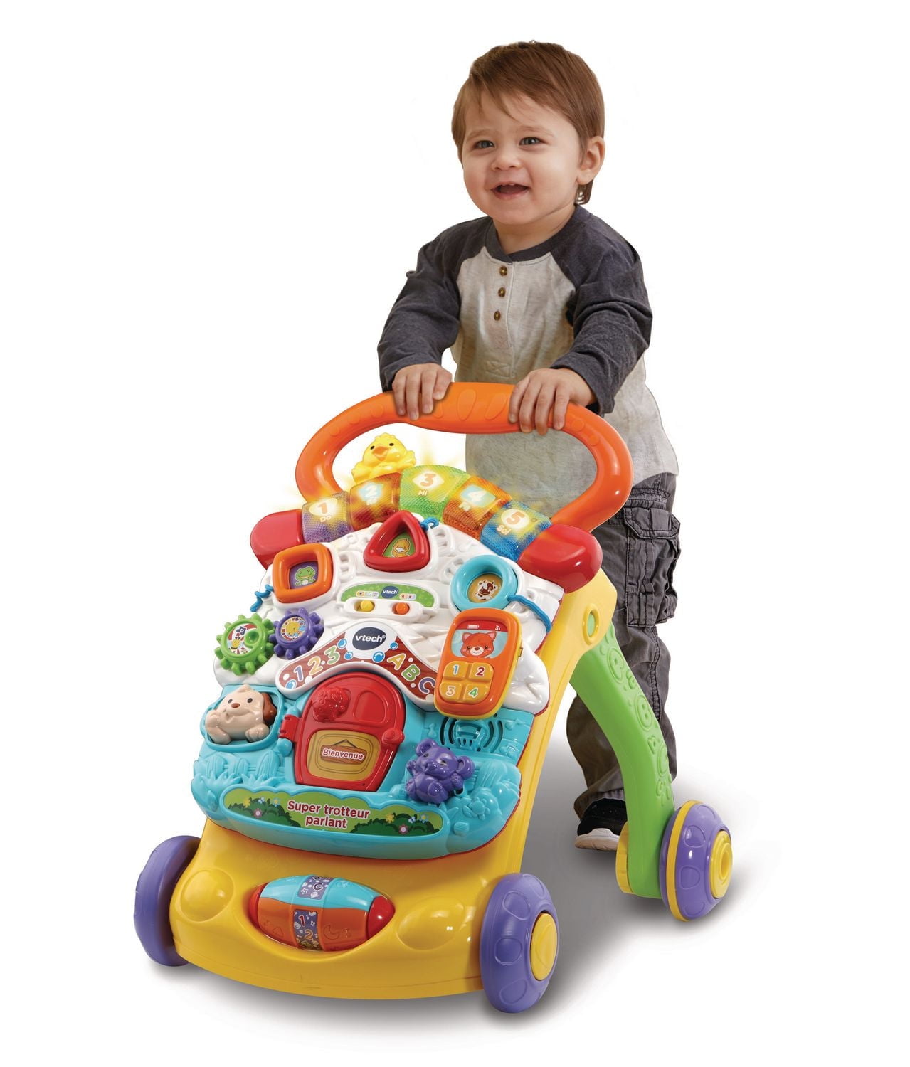 VTech Stroll & Discover Activity Walker - Grow With Me Baby & Toddler Toy - French Version, 9-36 Months, 9 months and up