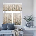 thumbnail image 6 of 3 Piece Kitchen Curtains and Valances Set Vintage Botanical Cafe Curtains 24 Inch Length Spring Floral Summer Botanical Rustic Valance & Tier Curtain for Living Room Bedroom Window 54"x18"+27"x24"*2, 6 of 6