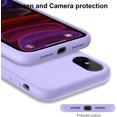 thumbnail image 3 of iPhone Xs Max Case with Screen Protector,Soft Liquid Silicone Gel Rubber Bumper Cover,Slim Fit Shockproof Protective Phone Case for iPhone Xs Max Lavender Purple, 3 of 8