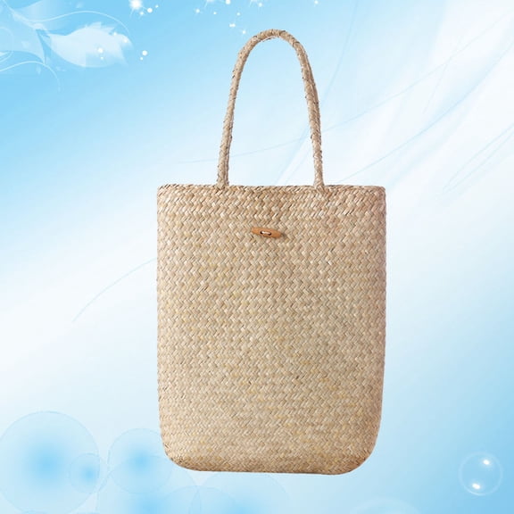 Soimiss Beach Woven Bag Woven Handbag Rattan 1Set for Daily Use