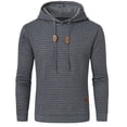 thumbnail image 2 of Sudadera con capucha informal para hombre, jersey de manga larga con cordón, chándal con capucha, ropa de calle con Jacquard a cuadros, otoño, 2 of 5