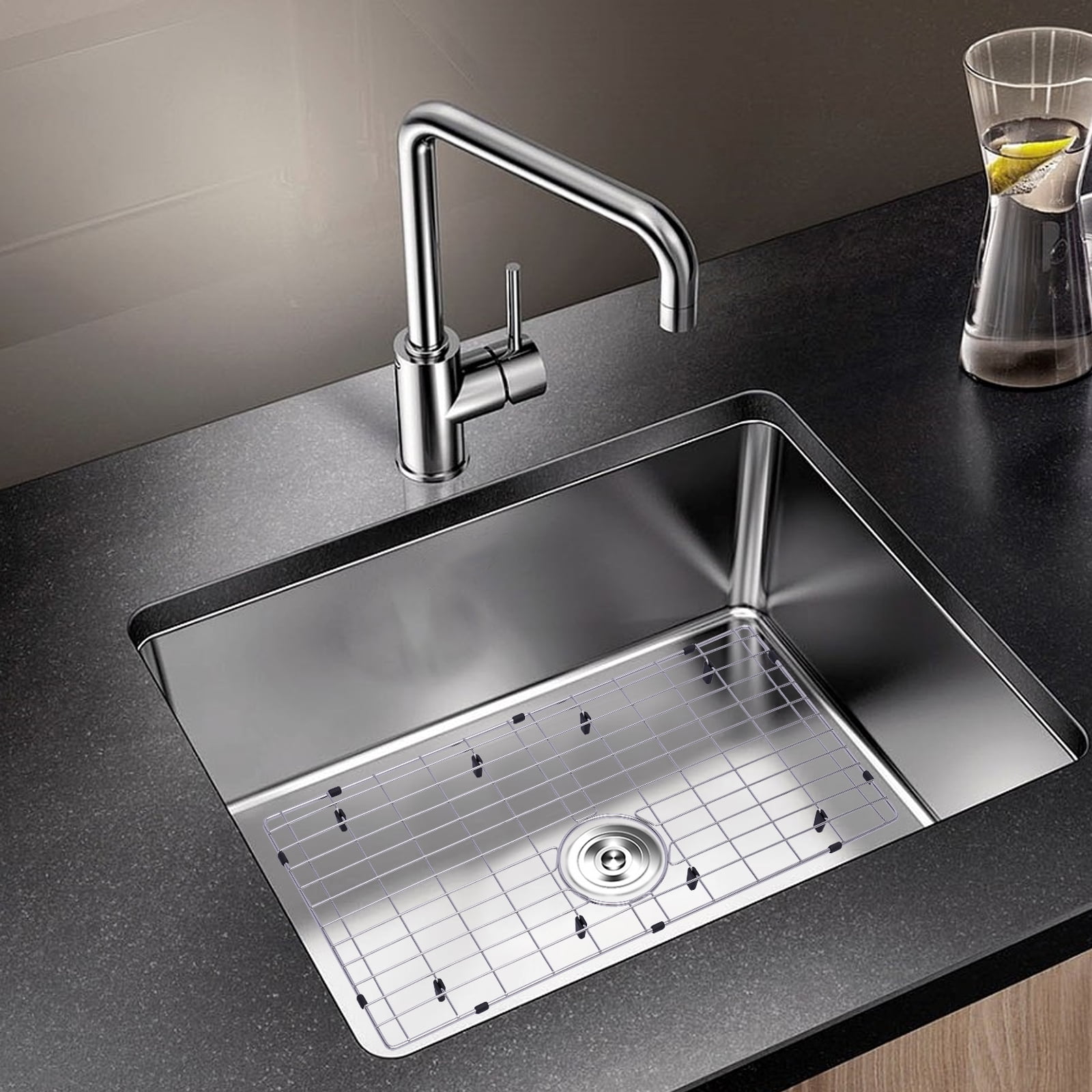 Sink Bottom Grid Kitchen Sink Protector Stainless Steel Size: 27-9