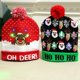 thumbnail image 4 of Gorros tejidos de poliéster con decoración navideña, gorro navideño con pompón y luz Led, gorro de invierno con luz luminosa para Navidad, 4 of 4