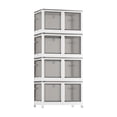 thumbnail image 2 of Portable Wardrobe Foldable Free Standing Clothes Storage Box Closet Wardrobe for white, 2 of 9