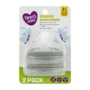Parent's Choice Simplicity Bottle Nipple, 3 Months +, 2 Pack