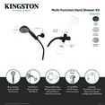 thumbnail image 4 of Kingston Brass KX2528BD Shower Scape Multi-Function Hand Shower Kit, Brushed Nickel, 4 of 5