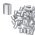 thumbnail image 1 of Uxcell 50-Pack Mangas de Crimpado de Aluminio, 2.5mm 3/32 Mangas de Cuerda de Barril Redondo Simple, 1 of 1