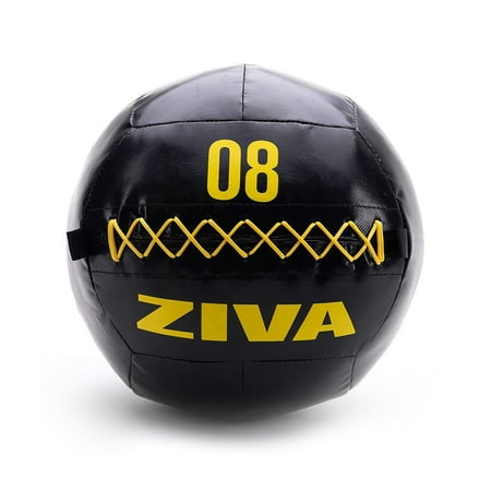 UPC: 4895202573171 | ZIVA Wall Ball – Commercial Grade Hard-Wearing PVC Outer Skin Heavy-Duty Fiber Core Weighted with Sand | Soft Medicine Exercise Ball for Slamming Throwing Catching – 8 lb. 13.7 Diameter