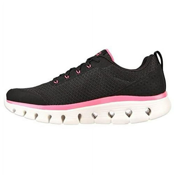 Skechers Womens Go Walk Glide Step Flex Summer Charm Black Athletic Cross  Training Shoes 6 