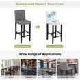 thumbnail image 5 of Turquoise Palm Tree Bar Stool Covers - Stretch Dining Chair Covers Set of 6, Minimalism Summer Coconut Beach Bar Chair Cover Removable Counter Stool Pub Chairs Slipcovers Protectors for Kitchen/Cafe, 5 of 9
