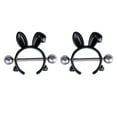 thumbnail image 1 of zttd pair nipple shields fangs design body jewelry steel barbell rings body jewelry accessories for women girls, 1 of 3