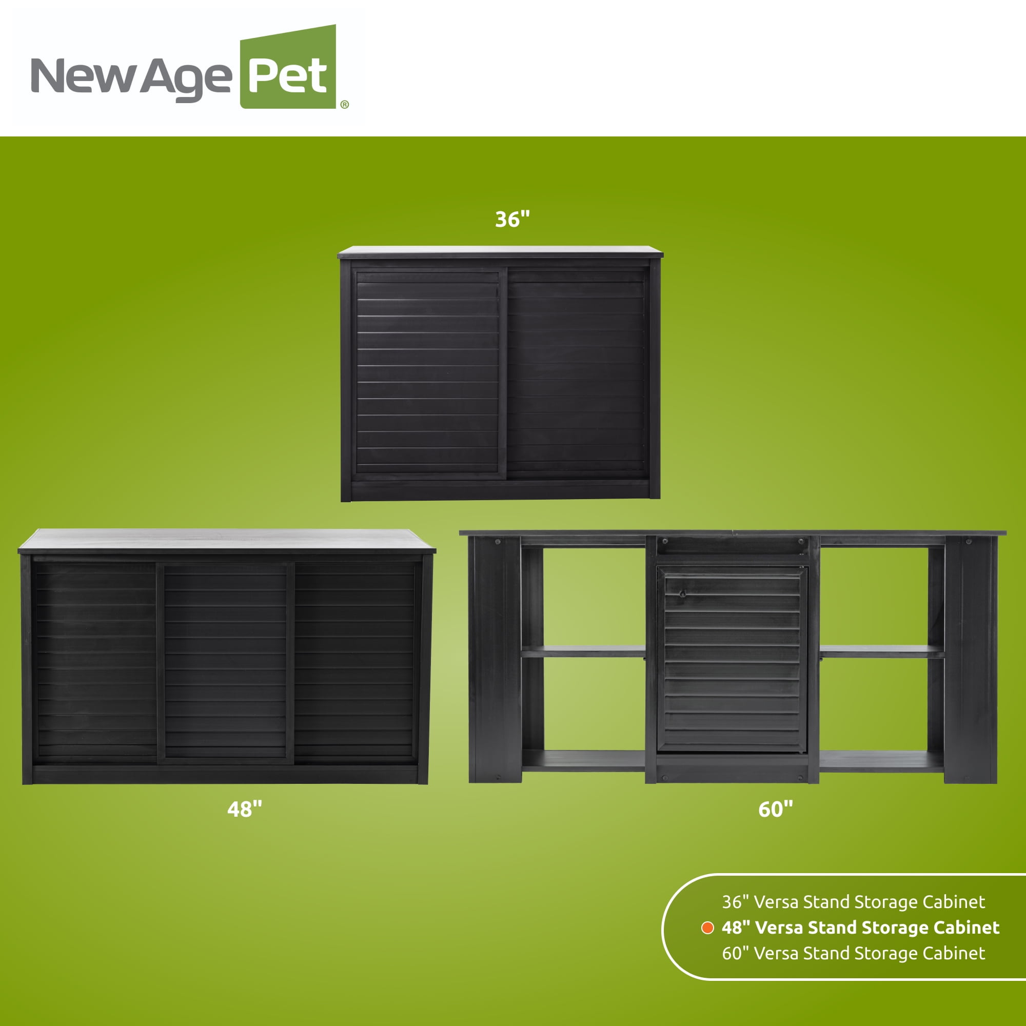 New Age Pet® ECOFLEX® 49" Storage Cabinet for Reptile Food and Substrate Storage