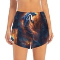 thumbnail image 2 of Rateoe Cool Dolphin Printed 2 in 1 Women's Workout Shorts for Athletic Gym Running Shorts with Phone Pockets-XX-Large, 2 of 7