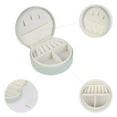 thumbnail image 3 of Unique Bargains Jewelry Box Small PU Leather Jewelry Organizer Case Storage Display Holder Light Green, 3 of 8