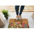 thumbnail image 2 of Tapis d'Entrée Bonjour à Motif Floral Vif, 2 of 2