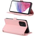 thumbnail image 5 of Crossbody Wallet for Samsung Galaxy A53 5G Case with Adjustable Lanyard Strap Credit Card Holder 6.3",PU Leather Handbag Purse Kickstand Make Up Mirror Cover Case for Men Women Girl,Pink, 5 of 14