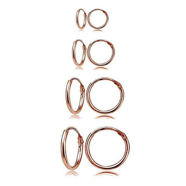 THICK HOOP EARRINGS- Sterling Silver - The Littl A$104.99 A$119.99 Circle  Earrings easy