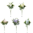 thumbnail image 3 of Naiovety Arreglos de ramo de rosas falsas, flores artificiales, de fiesta de boda, jarrón artesanal de autoensamblaje para adornos para el hogar, Decoración Amarillo Naiovety HA084130-02, 3 of 6