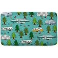 thumbnail image 1 of JAWO Happy Camper Bath Mat for Camper Trailer Camping Bathroom, Retro RV Camper Travel Trailers Forest Non-Slip Doormat Bath Rug, Entrance Rug for Front Door Kitchen Floor Bath Tub Bedroom 17x29, 1 of 7